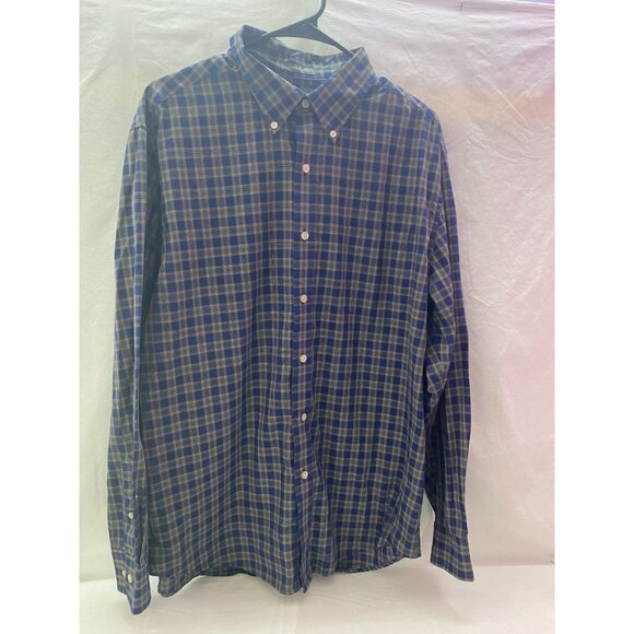 Saddlebred Men's Large Plaid Long Sleeve Button Down Shirt ( Wrinkle Free) - Picture 1 of 6